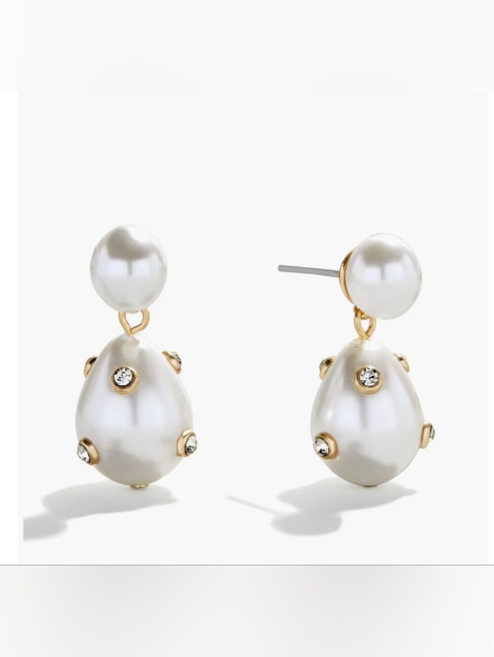 BaubleBar NoInessa Crystal & Faux Pearl Drop Earrings